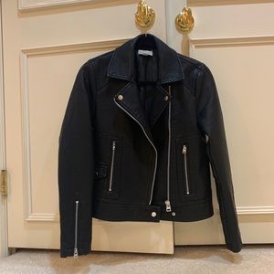 Topshop faux leather jacket